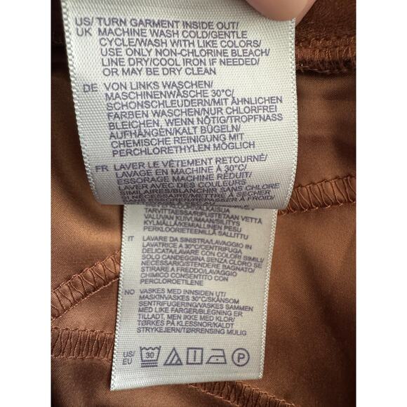 NYDJ Brown Cognac Faux Suede Legging Pants Size 2P - Picture 12 of 12